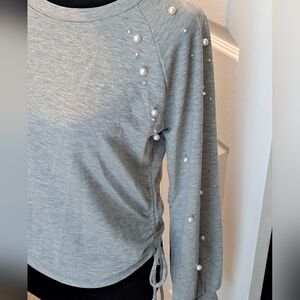 Skonhet Top With Pearl Embellishments  Size L